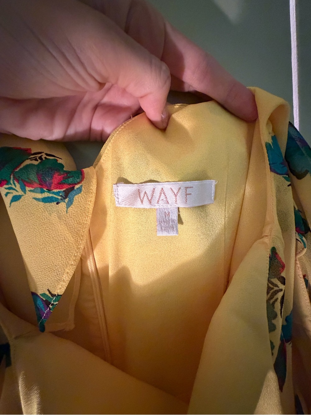 Wayf Yellow Floral High-Low Ruffle Maxi Dress - Picture 2 of 3